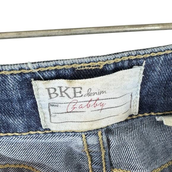 BKE Denim Gabby Cotton Medium Wash Mid Rise Straight Leg Jean Capris Size 30 - Picture 4 of 6